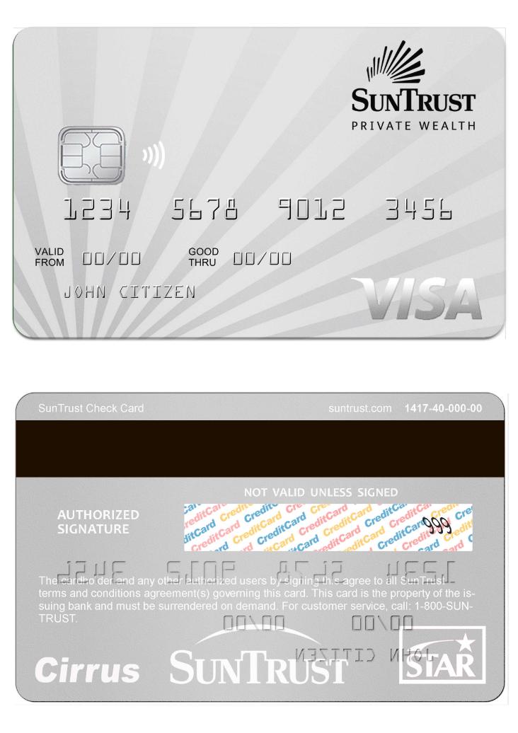 USA SunTrust Visa card